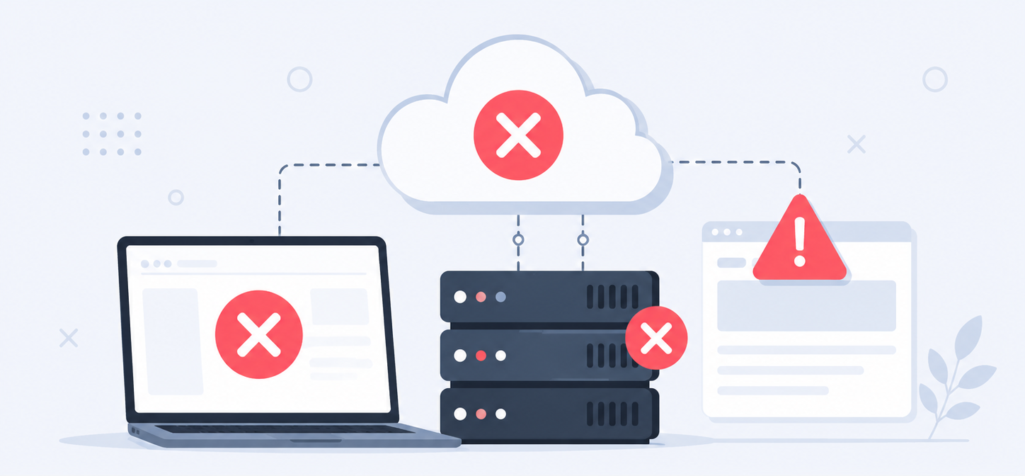 Suspended website illustration
